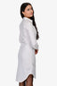 Thom Browne White Midi Shirt Dress Size 36