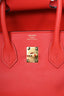 Hermès 2017 Red Swift Leather Retourne Birkin 25 GHW                                                                  
