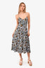 Maje Blue/Black Floral Sun Dress Size 34