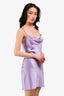 Camila Coelho Purple Satin Slip Mini Dress Size XS
