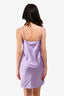 Camila Coelho Purple Satin Slip Mini Dress Size XS