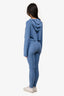 Camila Coehlo Blue Ribbed Lightweight Hoodie + Joggers Set Size XXS