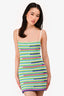 Camila Coelho Green/Multi Crochet Knit Tank Mini Dress Size XS