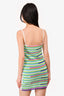 Camila Coelho Green/Multi Crochet Knit Tank Mini Dress Size XS