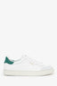 Axel Arigato White/Green Leather Sneakers Size 6.5