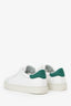 Axel Arigato White/Green Leather Sneakers Size 6.5