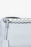 Fendi Light Blue Leather Faux Pearl Embellished By The Way Bag (As Is)