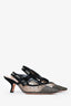 Christian Dior Black Mesh/Velvet Crystal Embellished J'adior Heels Size 36