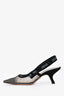 Christian Dior Black Mesh/Velvet Crystal Embellished J'adior Heels Size 36
