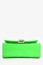 Balenciaga Neon Green Croc Embossed Nano Hourglass Crossbody