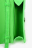 Balenciaga Neon Green Croc Embossed Nano Hourglass Crossbody