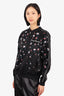Opening Ceremony Black/Multicolour Silk Sequin Bomber Jacket Size Medium