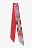 Hermès Red/Pink Silk Twilly