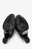 Pre-Loved Chanel™ Metallic Black Suede High Knee Heeled Boots Size 39.5
