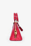 Louis Vuitton 2015 Fuchsia Patent Leather Alma BB Top Handle with Strap