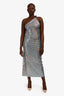 Pas Pour Toi Silver Maxi Dress Size 40