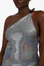 Pas Pour Toi Silver Maxi Dress Size 40