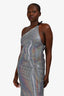 Pas Pour Toi Silver Maxi Dress Size 40