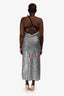 Pas Pour Toi Silver Maxi Dress Size 40