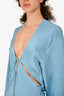 Christopher Esber Blue Silk Maxi Cutout Dress Size 8