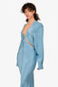 Christopher Esber Blue Silk Maxi Cutout Dress Size 8