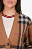 Burberry Brown Check Wool/Cashmere Cardigan Size XL