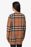Burberry Brown Check Wool/Cashmere Cardigan Size XL