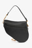Christian Dior 2022 Black Grained Leather Saddle Bag