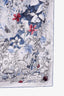 Christian Dior Blue Printed Silk 'Jardin Magique' 90cm Square Scarf
