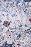Christian Dior Blue Printed Silk 'Jardin Magique' 90cm Square Scarf