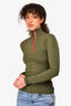Prada Green Linea Rossa Technical Zip Up Top Est. Size S