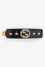 Gucci Black Crystal Embellished GG Logo Hair Clip