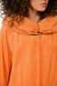 Vintage Orange Mink Fur Wide Collar Cape Style Jacket Size 6