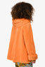 Vintage Orange Mink Fur Wide Collar Cape Style Jacket Size 6