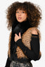 Vintage Black/Brown Fur Vest Jacket Size 40