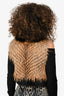 Vintage Black/Brown Fur Vest Jacket Size 40