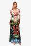 Roberto Cavalli Multicoloured Graphic Print Maxi Dress Size 44