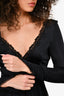 Roberto Cavalli Class Black Lace Detail V Neck Dress Est. Size S