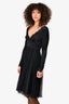 Roberto Cavalli Class Black Lace Detail V Neck Dress Est. Size S