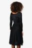 Roberto Cavalli Class Black Lace Detail V Neck Dress Est. Size S