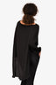 Valentino 2022 Black Silk Cape Style Top Size 38