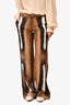 Roberto Cavalli Brown Animal Print Wide Legged Pants Size 40