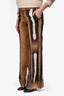 Roberto Cavalli Brown Animal Print Wide Legged Pants Size 40