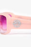 Versace Pink Acrylic Rectangular Framed Sunglasses