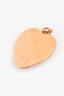 Versace Gold Tone Metal Heart Shaped Logo Ear Pendants