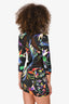 Just Cavalli Black Floral Print Bodycon Mini Dress Size M