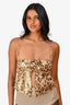 Lovers + Friends Leopard Rosette Top Size XS