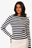 L'acadmie Navy/White Striped Top Size XS