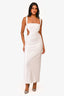 Meshki White Sequin Cut-Out Maxi Dress Size XS