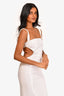 Meshki White Sequin Cut-Out Maxi Dress Size XS